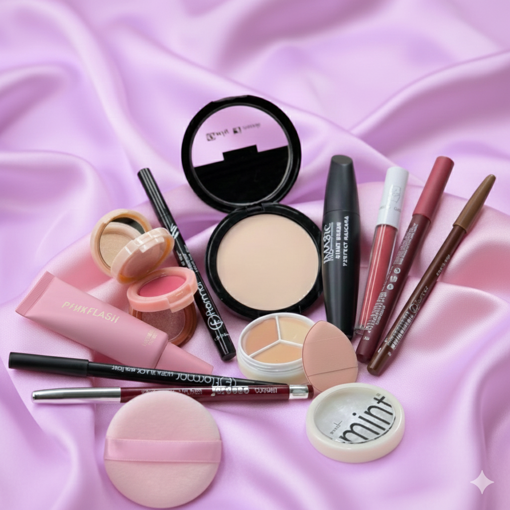 Gemini_Generated_Image_hfyxaqhfyxaqhfyx ( Sets Of 13 ) Everyday Elegance Makeup Combo For Girls - Image 1